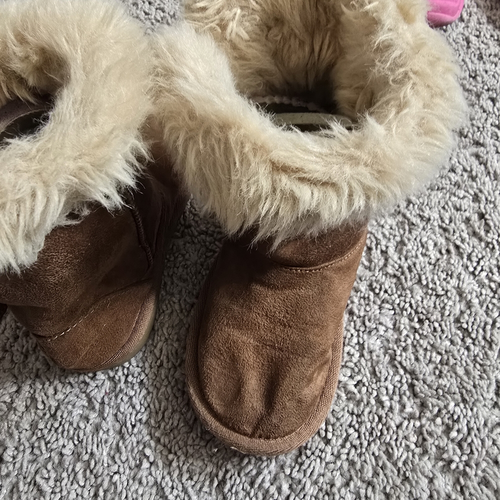Cozy Brown Kids' Fur-Lined Boots